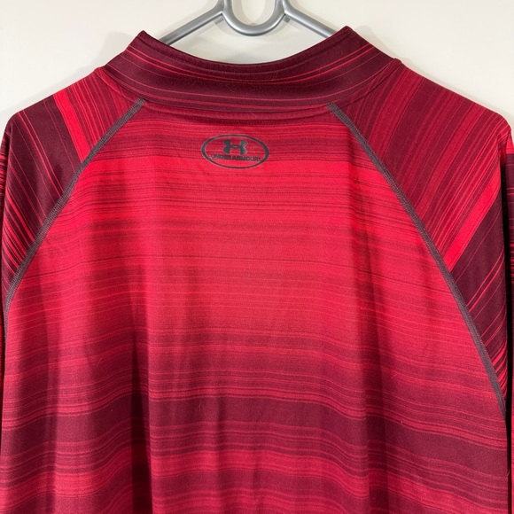 Under Armour Tech Heatgear 1/4 Zip Pullover Red Gray Size 2XL - Picture 6 of 10
